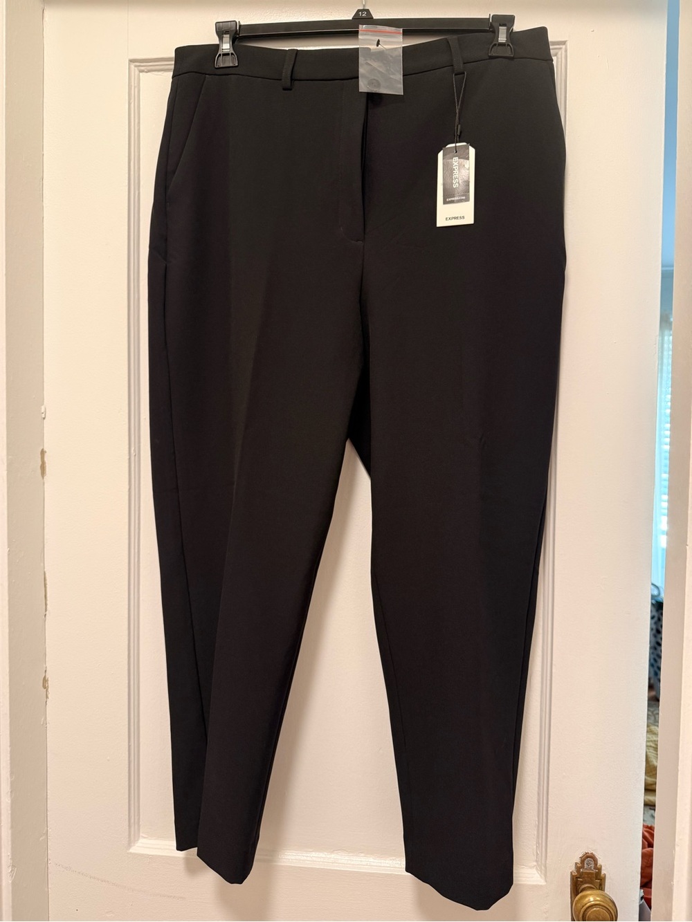 Express Black Editor Straight Super High Rise Women’s Tailored Trousers